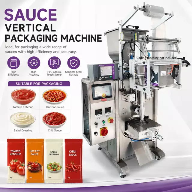 Automatic Sauce Sachet Packaging Machine | VFFS Paste & Liquid Filler