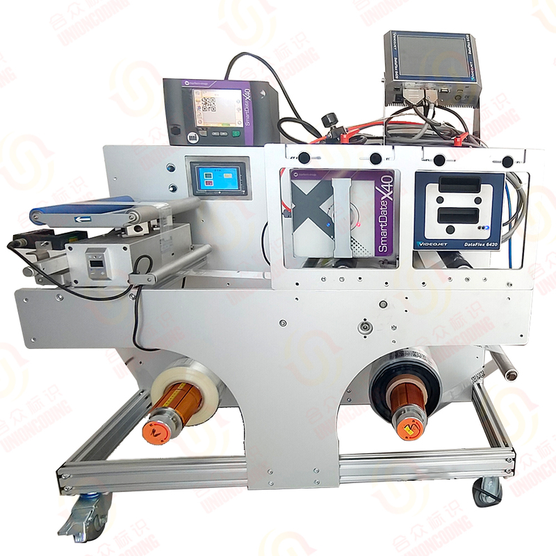 TTO Thermal Transfer Variable QR Code Printing And Rewinding Machine