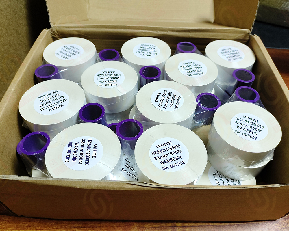 Resin Ribbon 110mm*300m White TTO Ribbon 