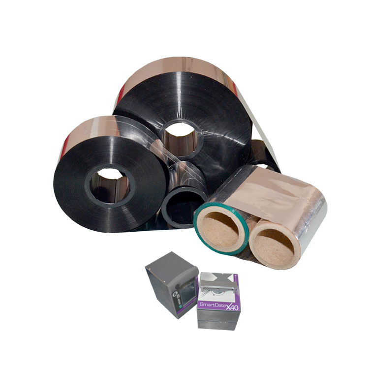 What is the structure of the thermal transfer printing ribbon and the ink wheel